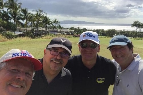 Steve golfing with friends